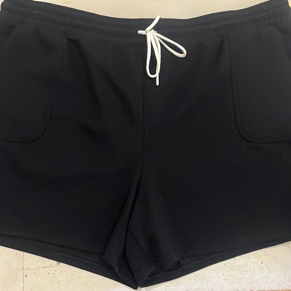 Sonoma Shorts Relaxed Fit Fleece Lined Basic Lounge Shorts Womens 4X Black